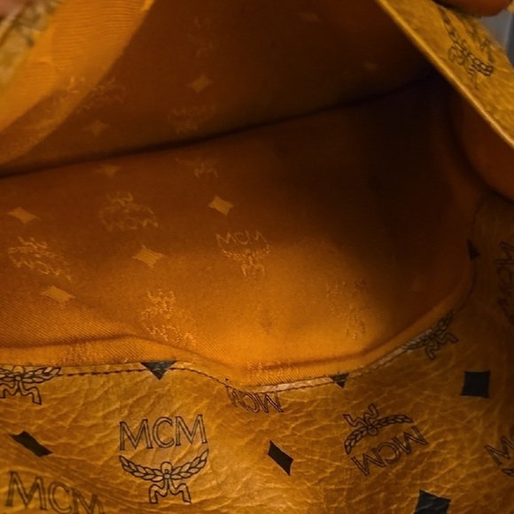 MCM cognac Crossbody Bag with Gold Accents - Picture 6 of 15